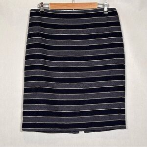 2 for$15 Ann Taylor Loft Black & Gray Striped Pencil Skirt